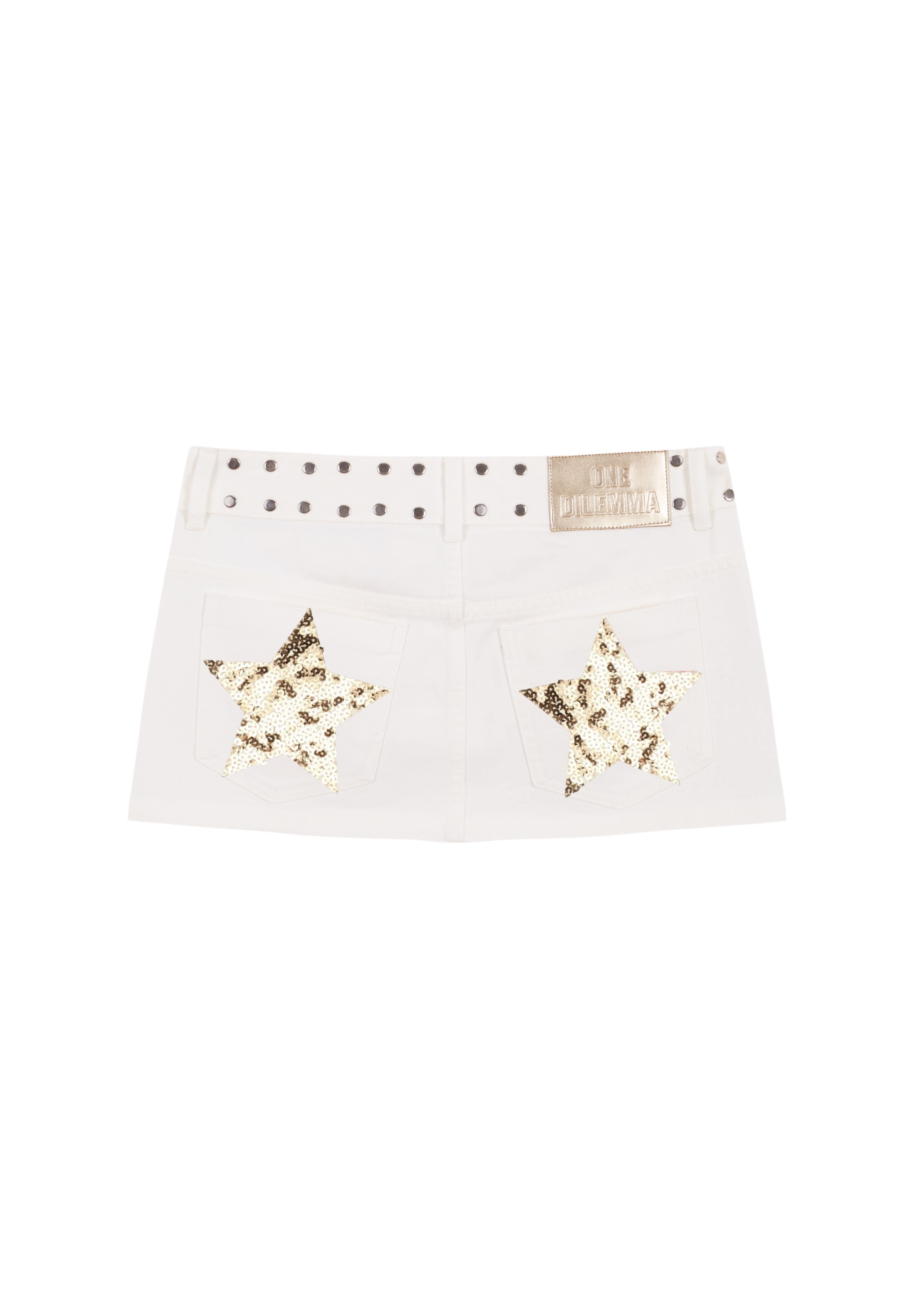 Mini-skirt gold sequins
