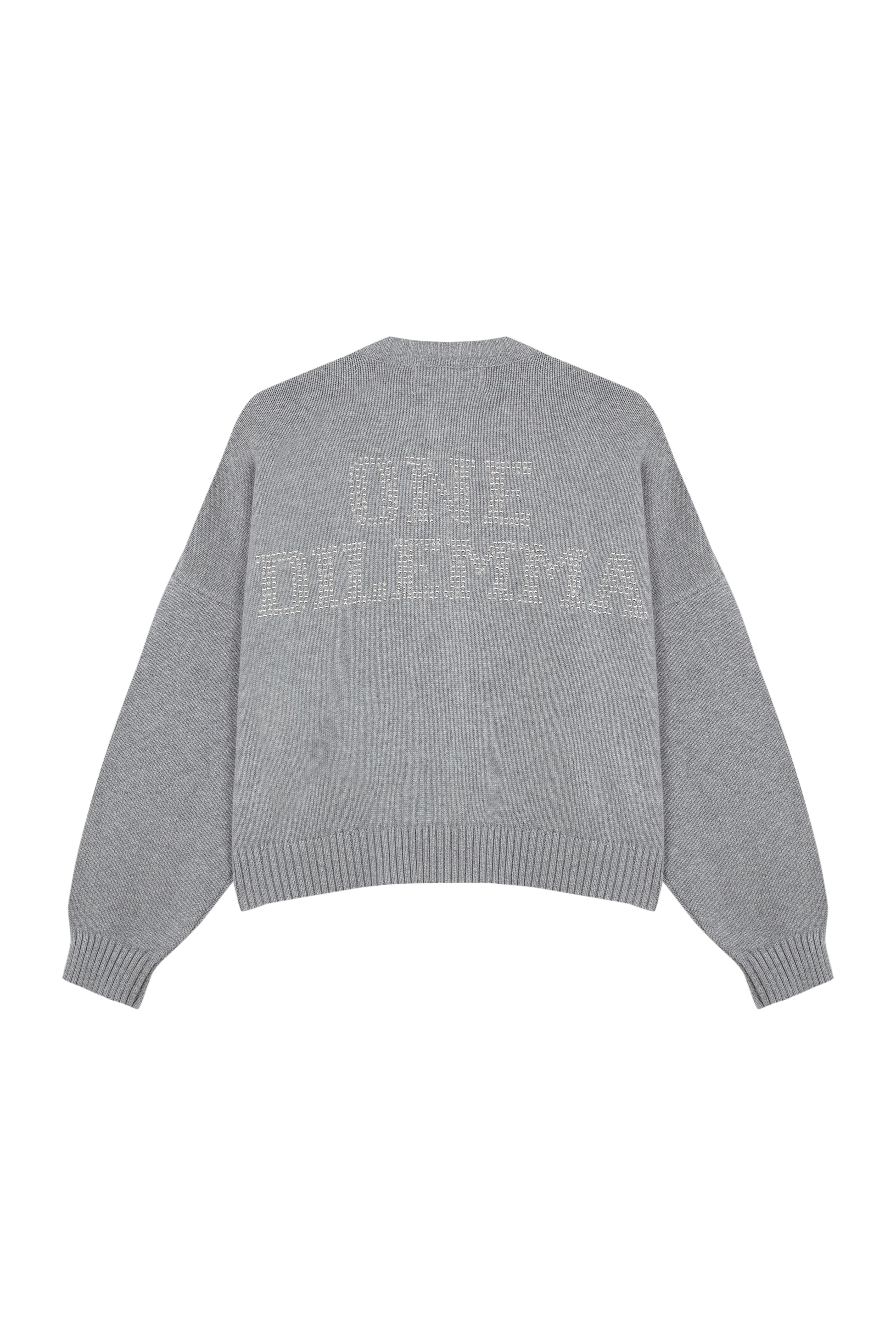 GREY SHINY CARDIGAN