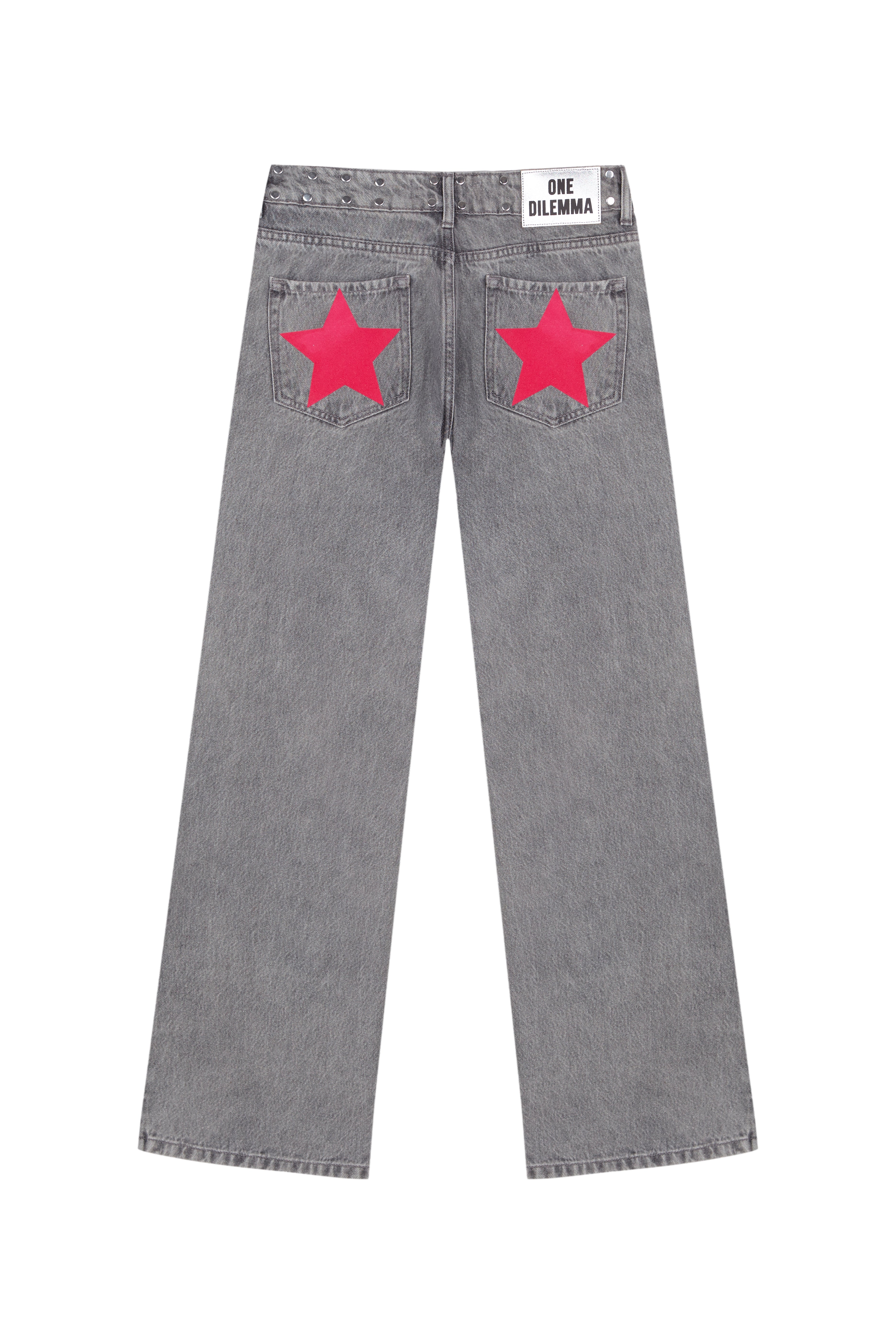 GREY JEANS PINK STAR